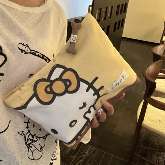 Cute Sanrio Hello Kitty Cosmetic Bag – Kawaii Travel Zipper Storage